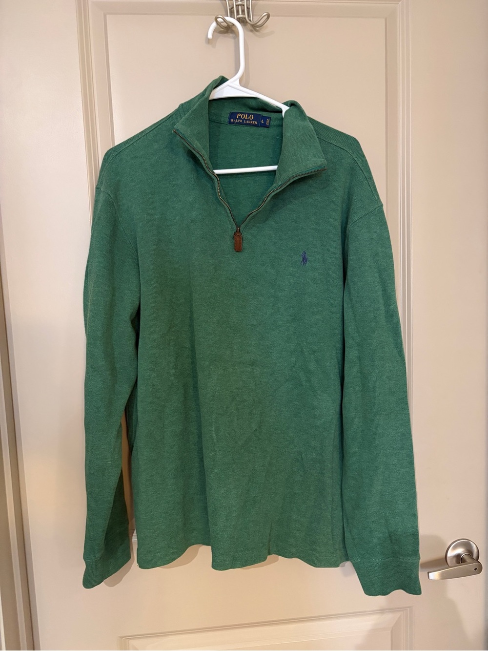 Ralph Lauren Green Half-Zip Pullover Sweater